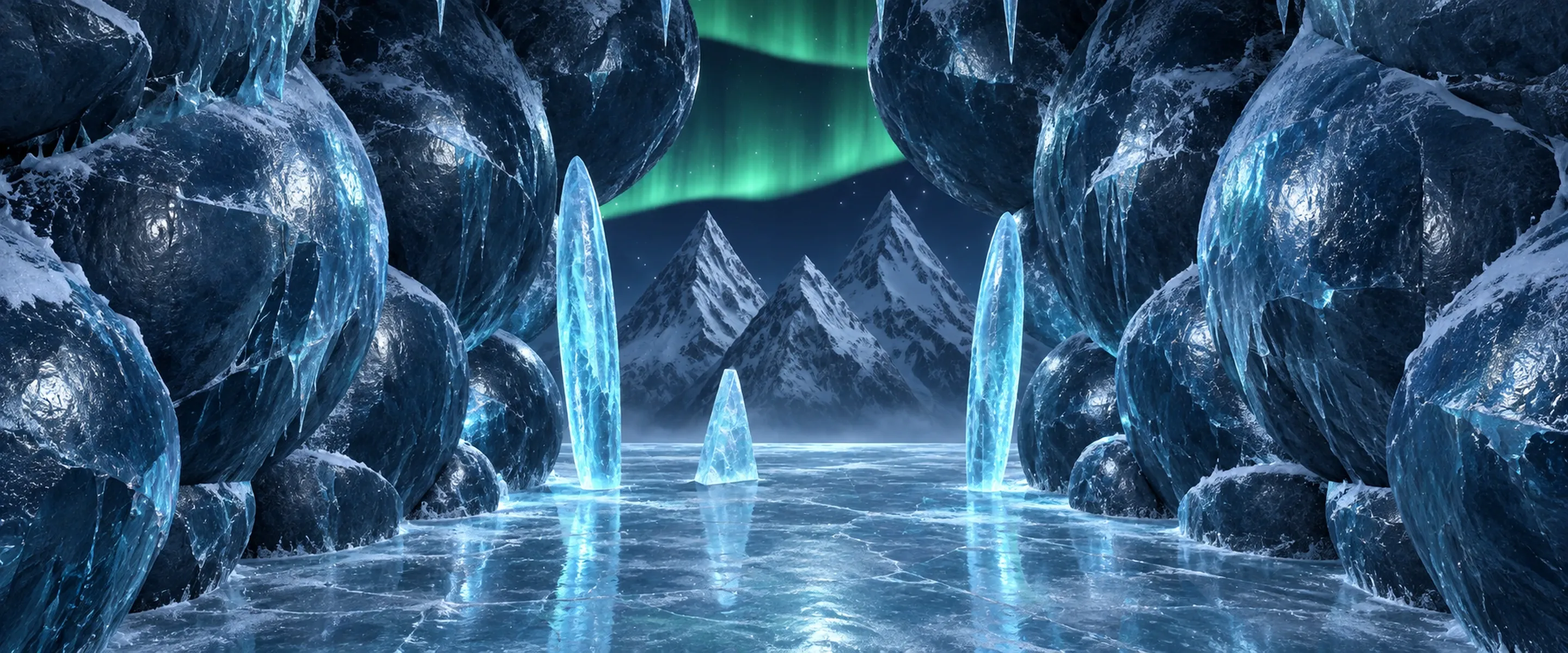 Ice Cave: the arena's HD painting