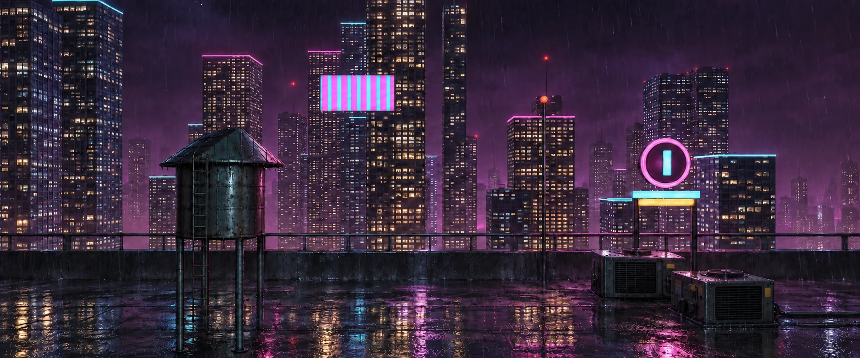 Rooftop: the arena's HD painting