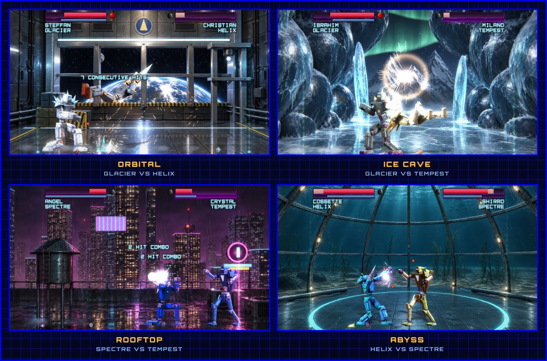 The four new arenas